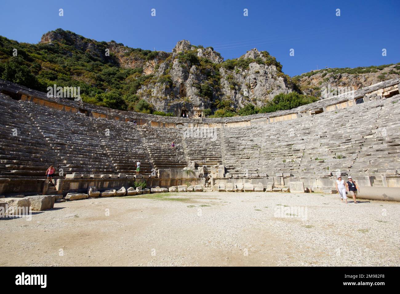 Turkey, Lykia, Myra: Theatre (1st century BC), landscape Stock Photo