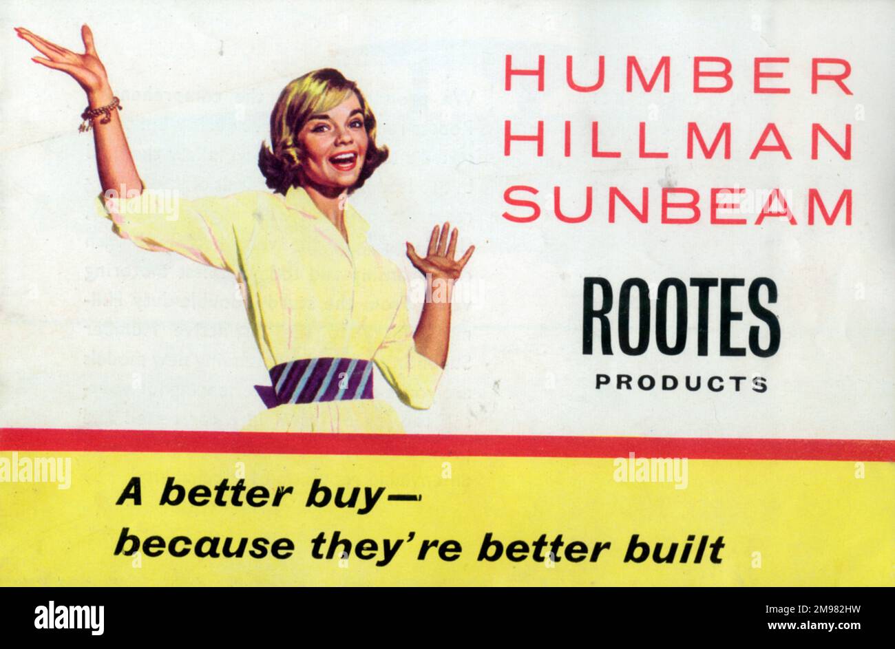 Front cover of a Humber, Hillman and Sunbeam Rootes Motors Limited brochure - 'A Better Buy - because they're better built' Stock Photo