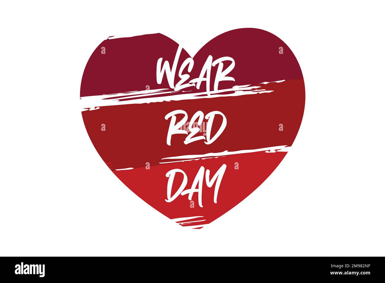 National Wear Red Day Illustration Background Poster Design, flat