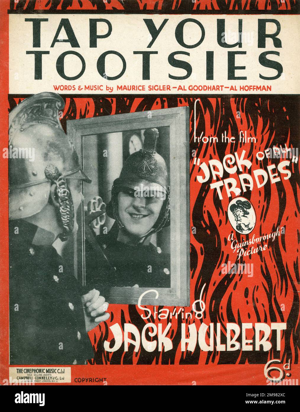 Music cover, Tap Your Tootsies, words and music by Maurice Sigler, Al