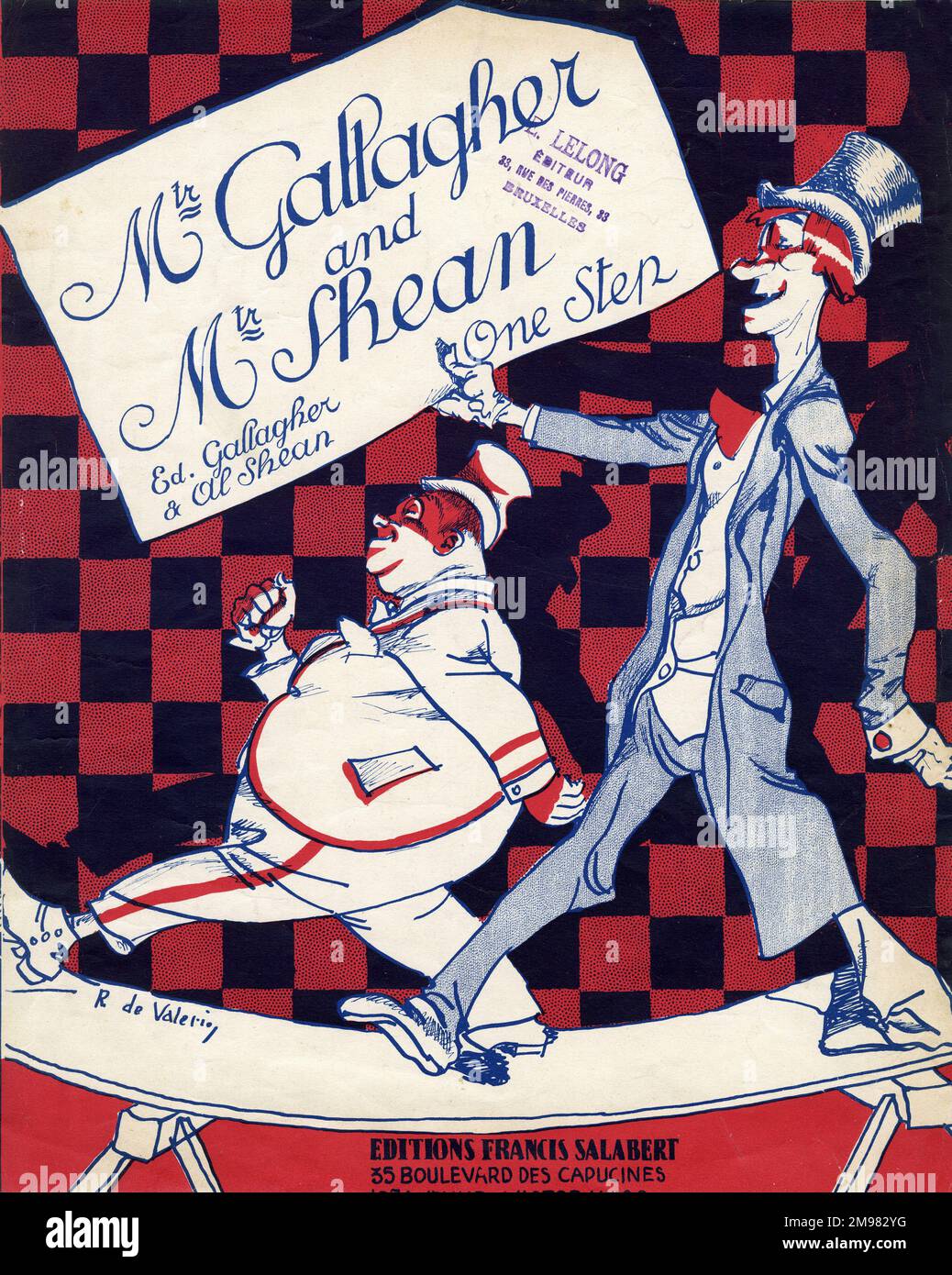 Music cover, Mr Gallagher and Mr Shean One Step. Stock Photo