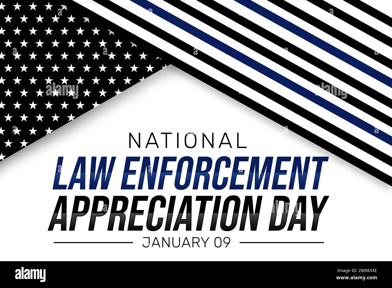 National Law Enforcement Apperciation Day Wallpaper with American flag
