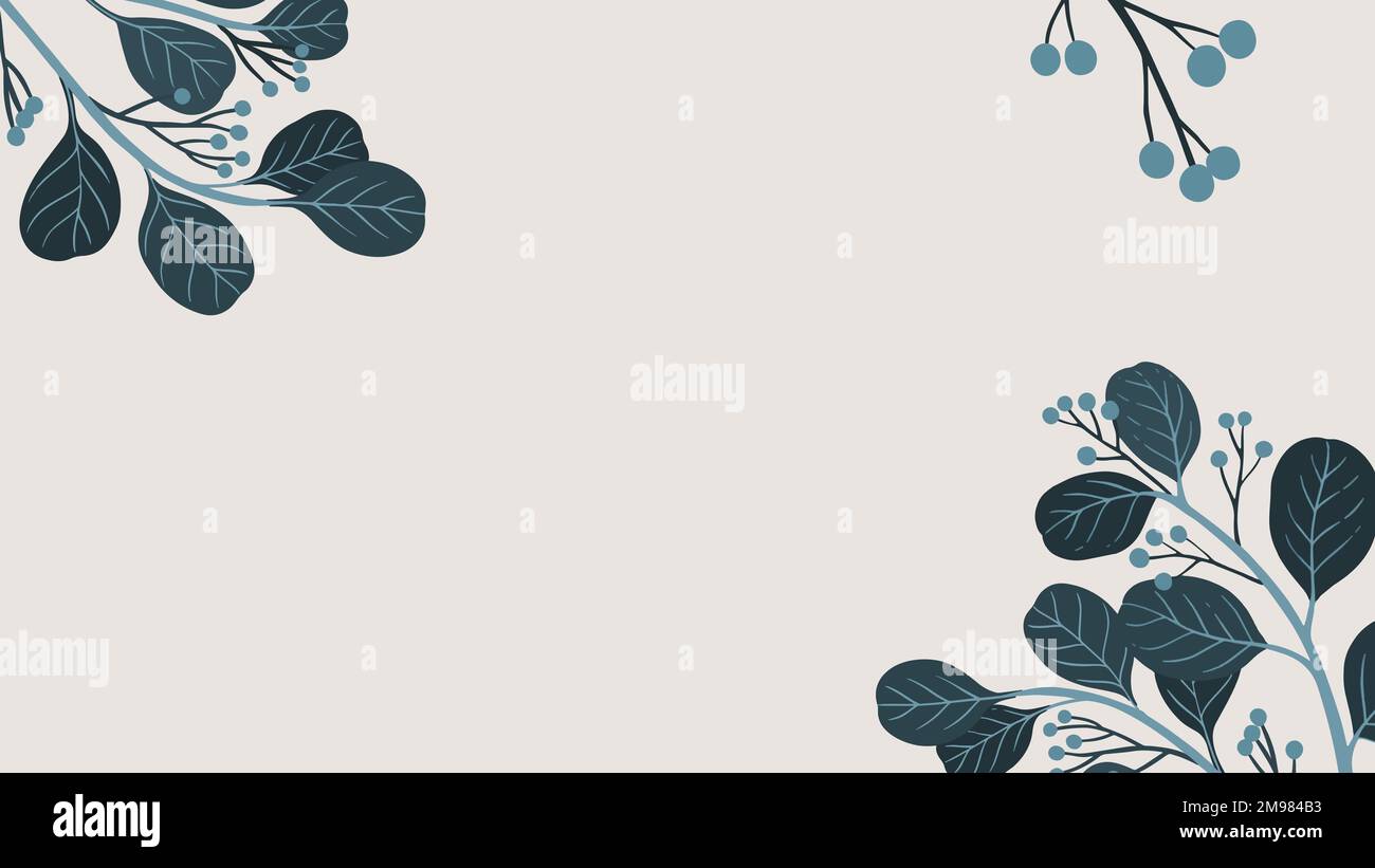 Botanical copy space mobile wallpaper vector Stock Vector