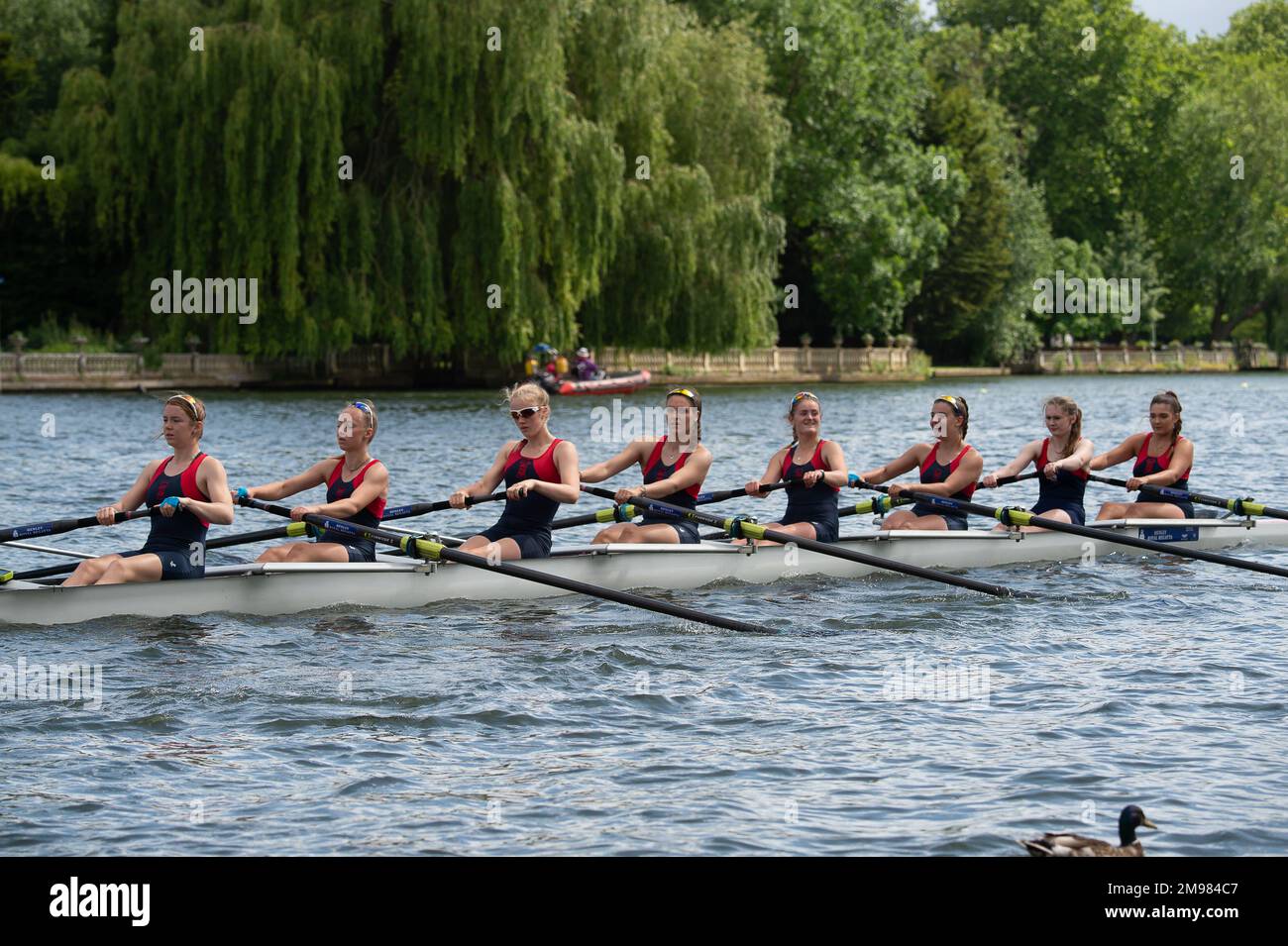 Marlow, Buckinghamshire, UK. 11th June, 2022. A busy day of rowing