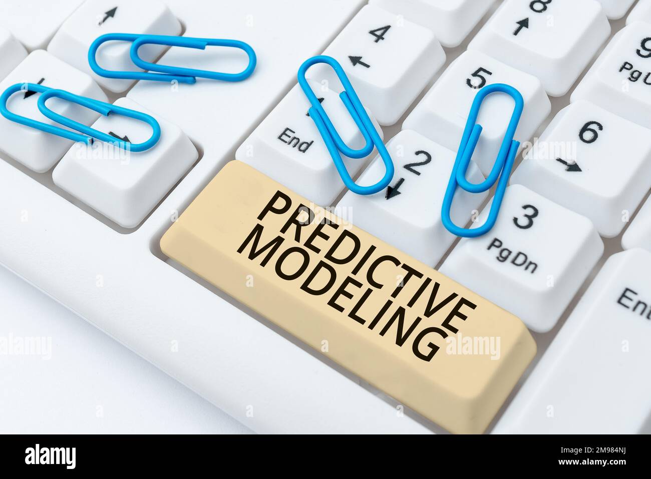 Sign displaying Predictive Modeling. Business showcase maintenance strategy driven by predictive analytics Stock Photo