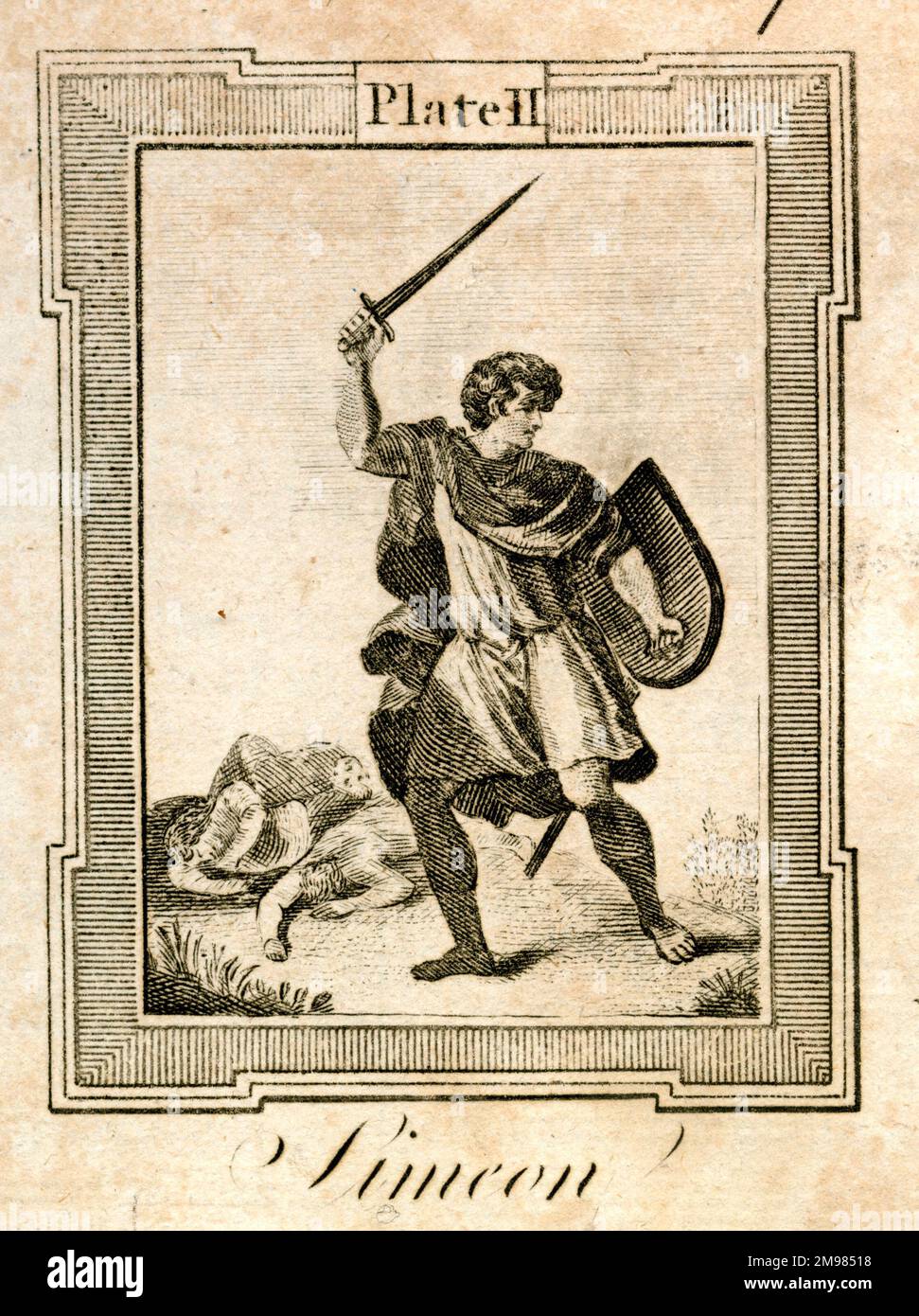 Simeon, Old Testament patriarch, in Thomas Bankes Bible, Plate II Stock