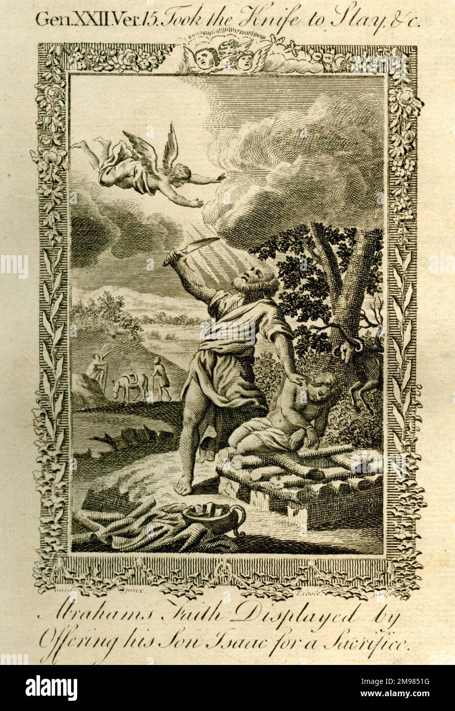 Abraham's faith displayed by offering his son Isaac for a sacrifice ...