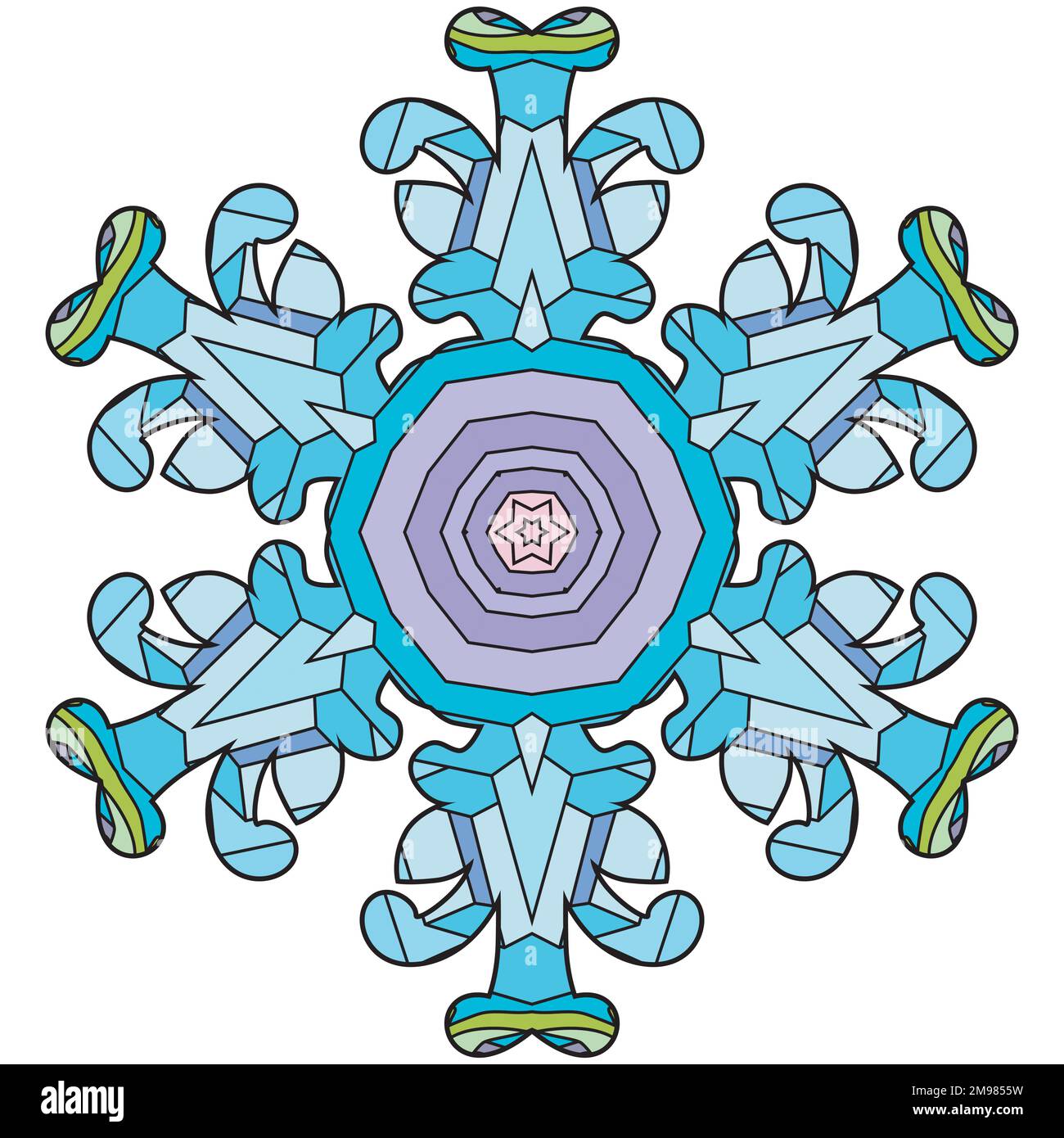 Snowflake winter icon silhouette on white background Stock Vector Image ...