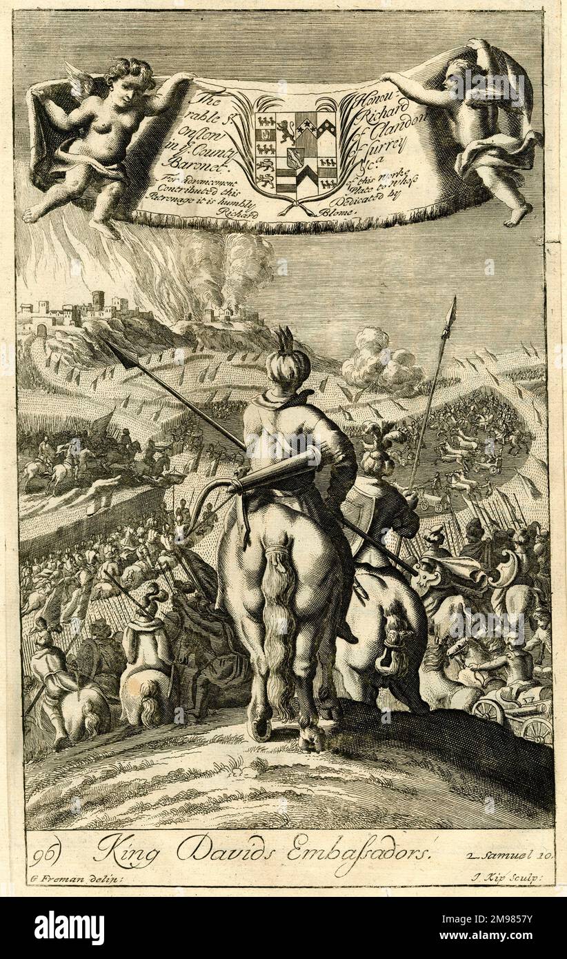 King david s ambassadors 2 samuel 10 stock photo alamy