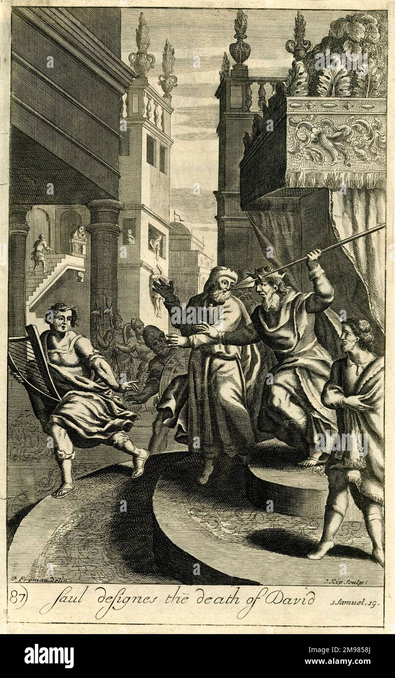 Saul designs the death of david 1 samuel 19 stock photo alamy