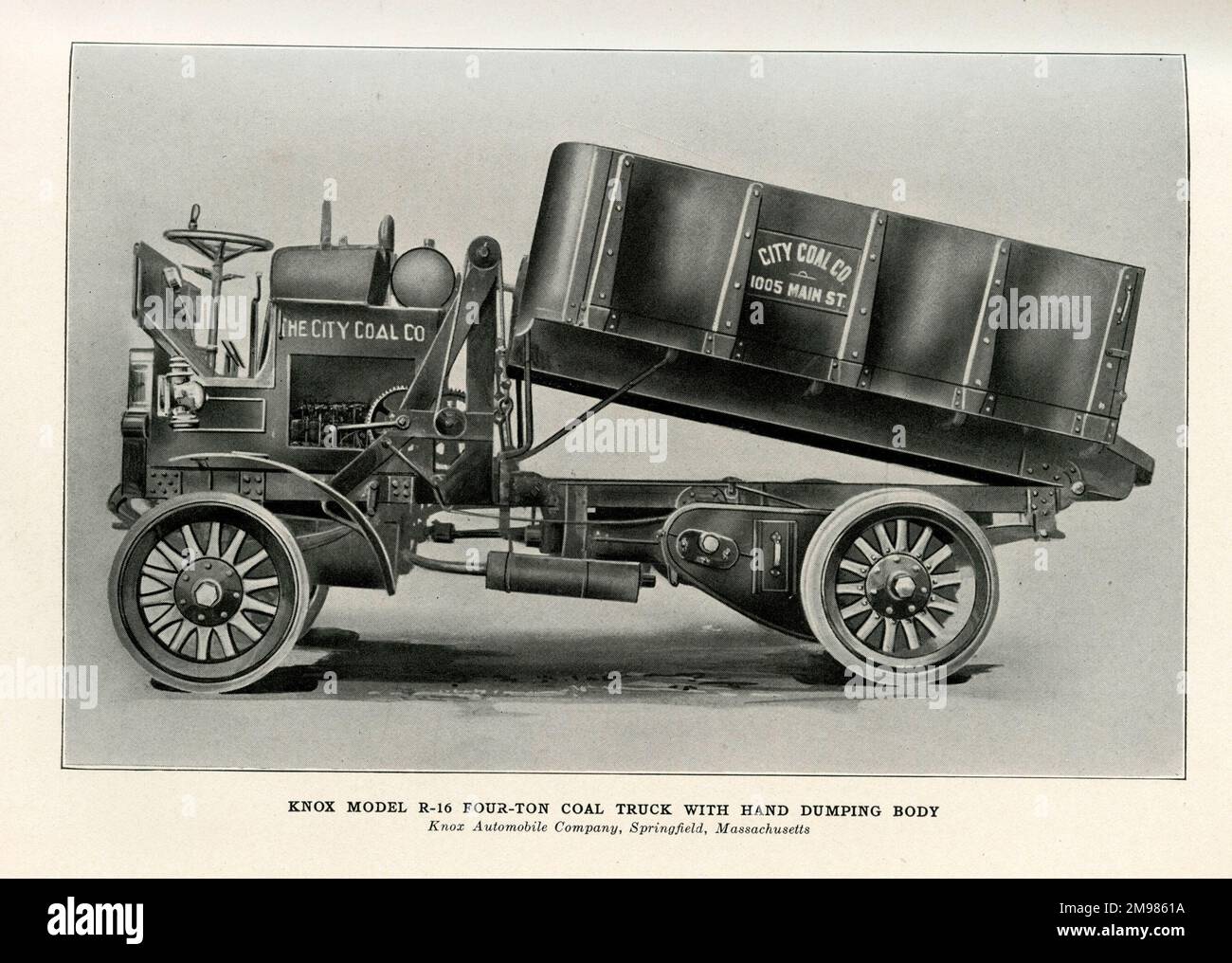 Knox model R16 fourton coal truck with handdumping body, Knox