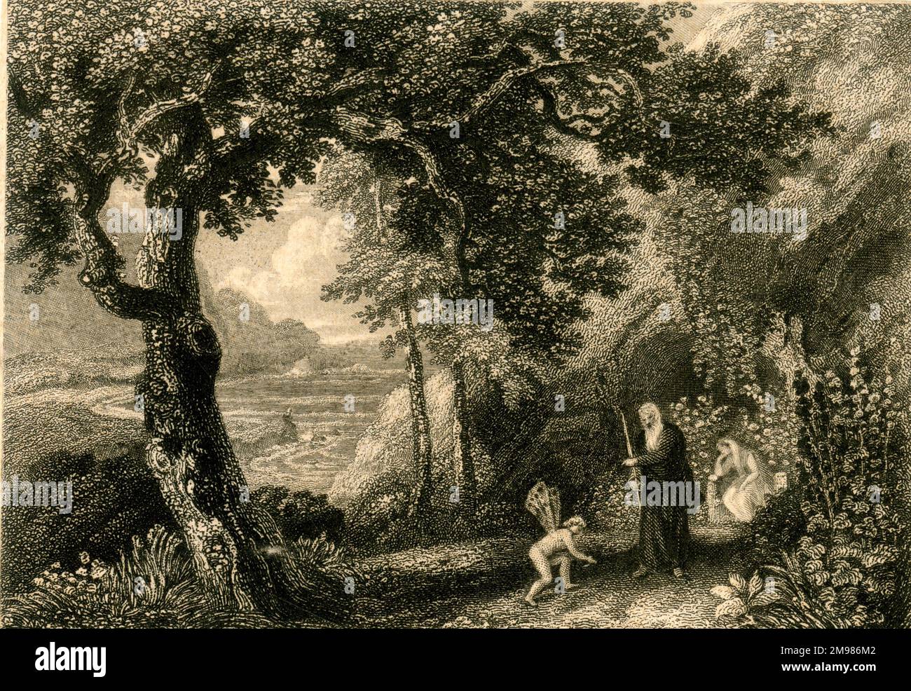 Shakespeare, The Tempest, Prospero's Cell on the enchanted island. With