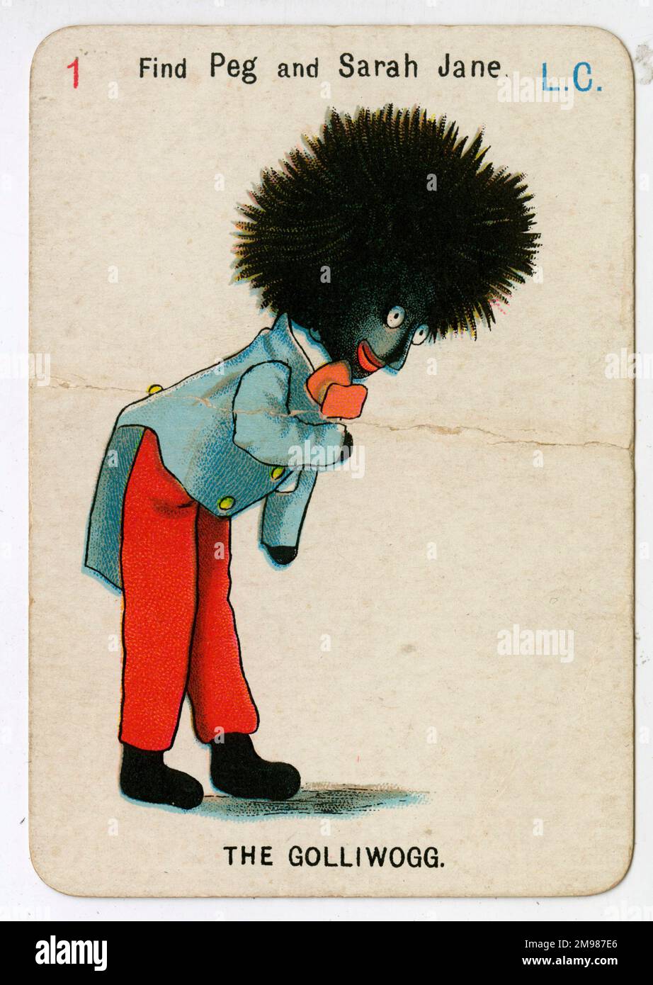 Florence Upton playing cards - The Golliwogg. Stock Photo