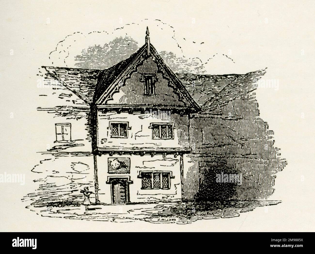 Birthplace of the actress Sarah Siddons (1755-1831), The Shoulder of Mutton Inn, Brecon, mid-Wales. Stock Photo