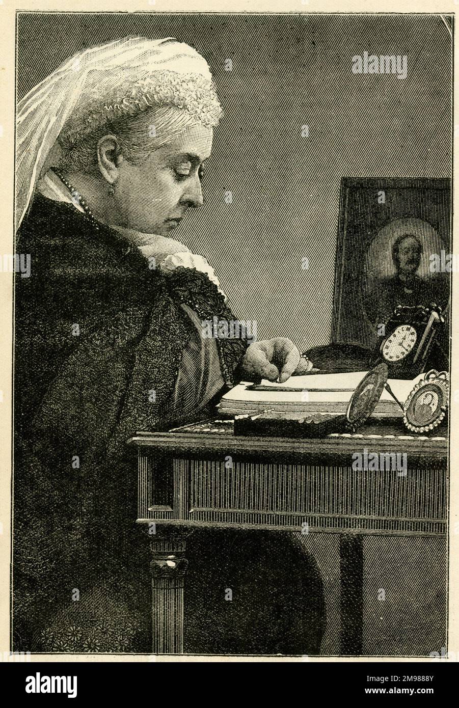 Queen Victoria in old age. Stock Photo