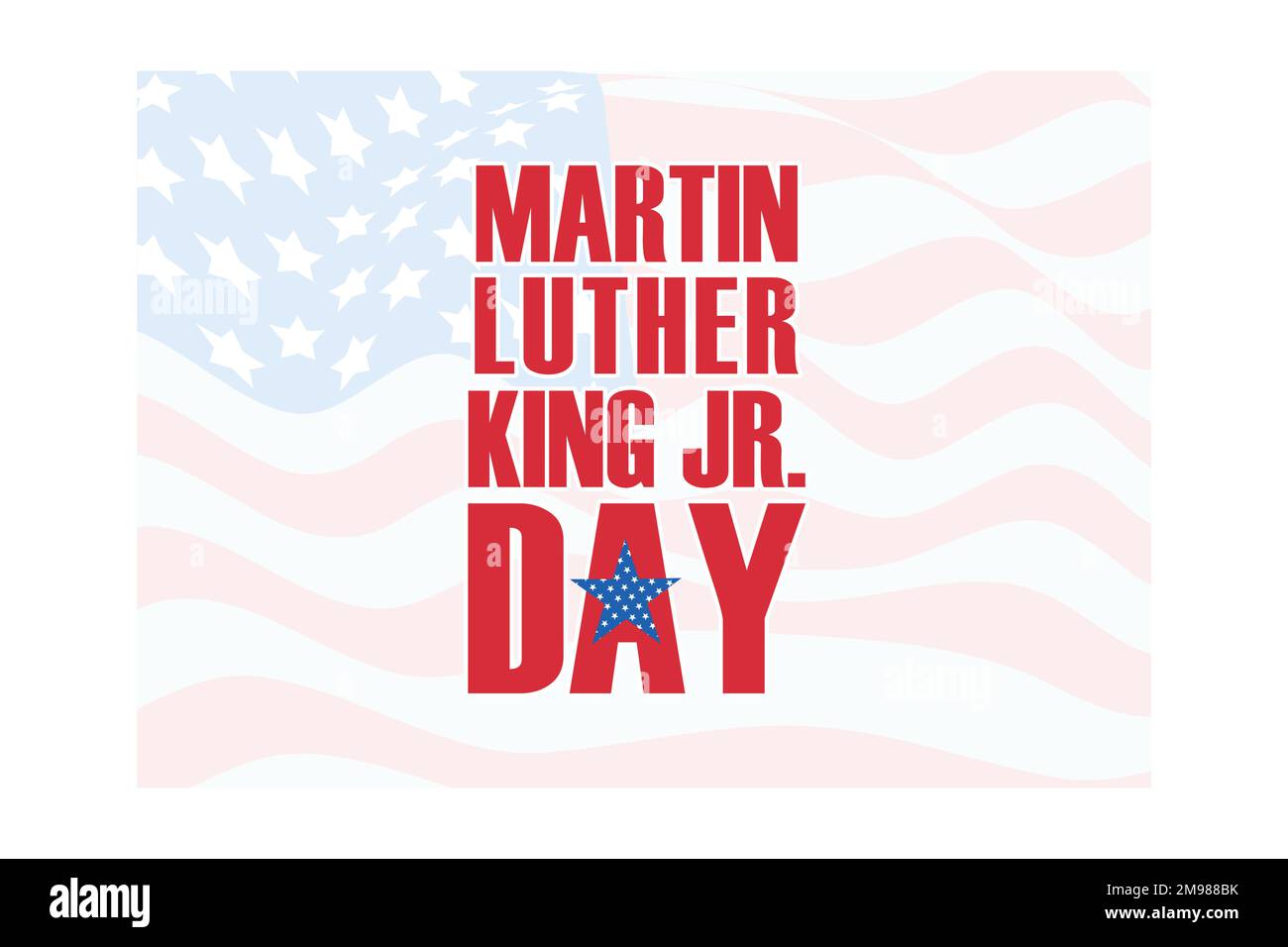 Happy Martin Luther King Day Background Flat Vector Modern