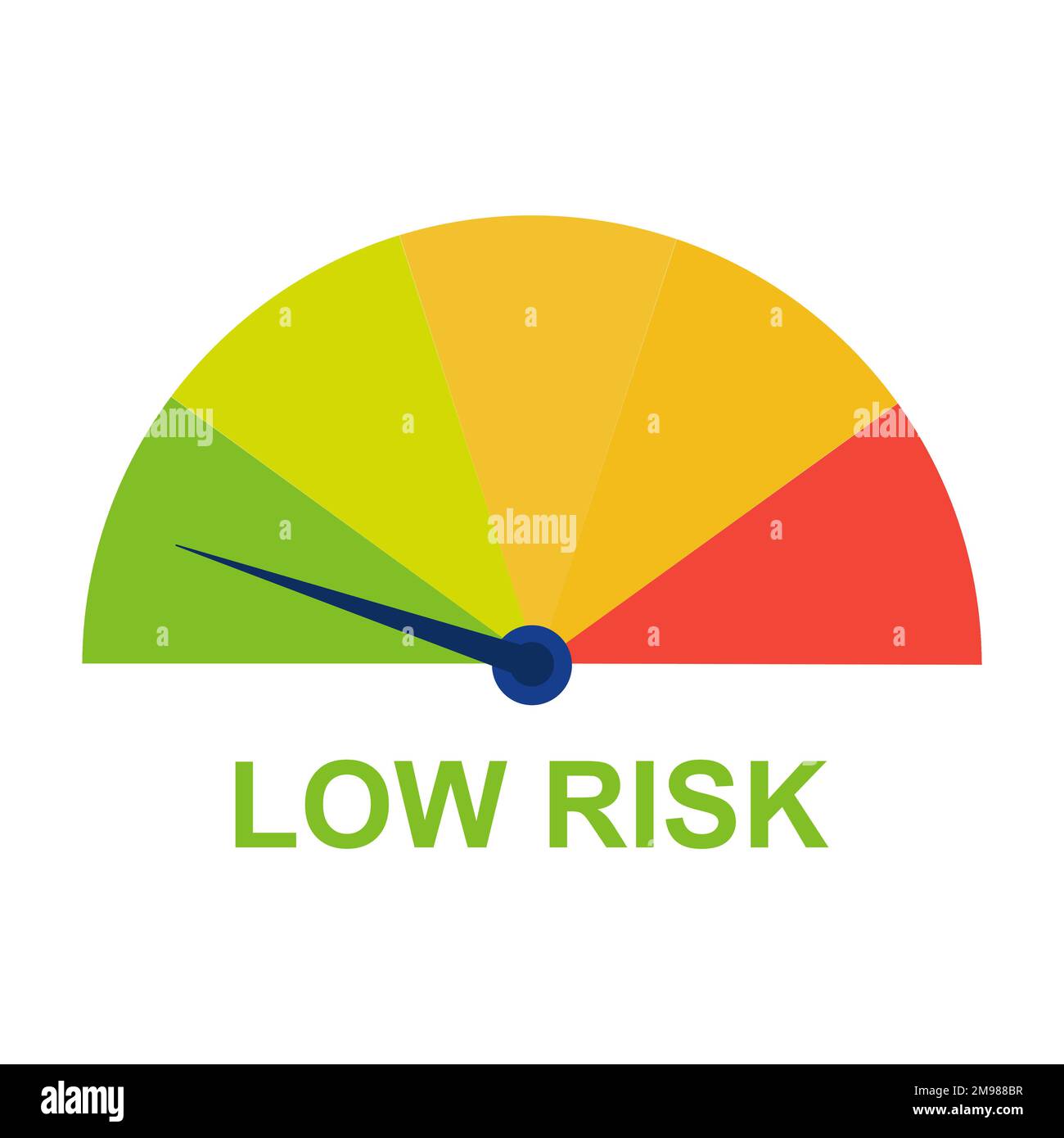 A vector illustration of a low risk icon on the white background Stock ...