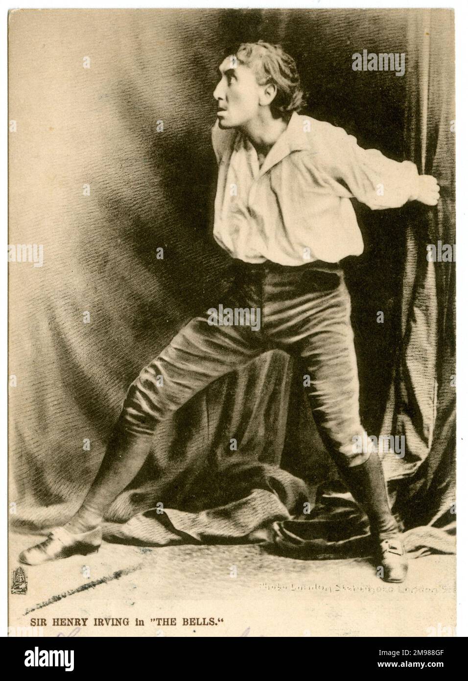 Sir Henry Irving in the role of Mathias in The Bells, a melodrama by Leopold Lewis. Stock Photo