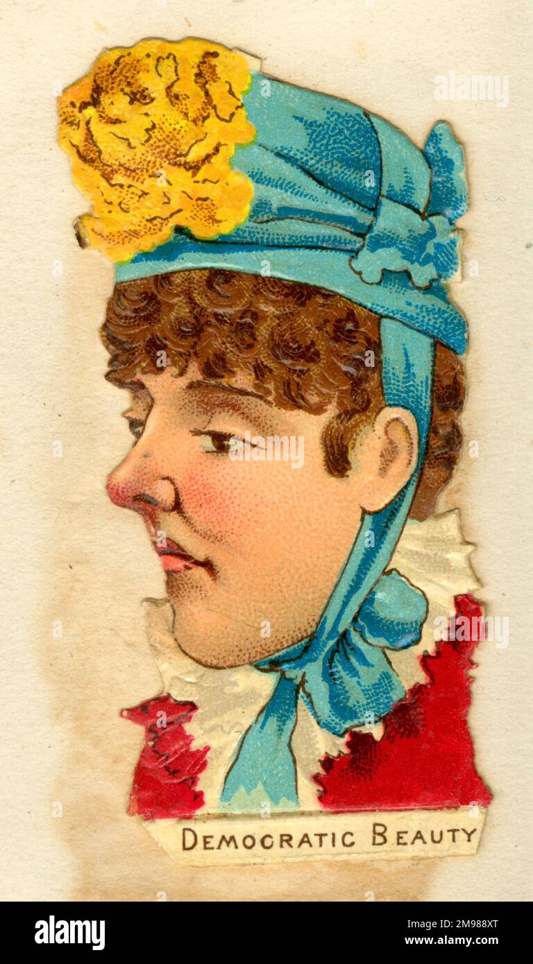 Victorian Scrap - Political Types - Democratic Beauty. Stock Photo