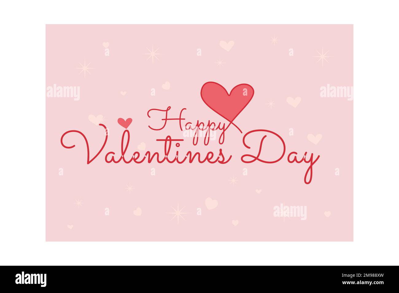 Valentine's Day Happy Valentine Day Text With Hearts Stock Vector ...
