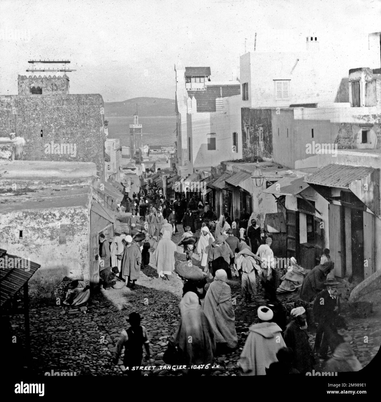 Busy street scene in Tangier, northern Morocco Stock Photo Alamy