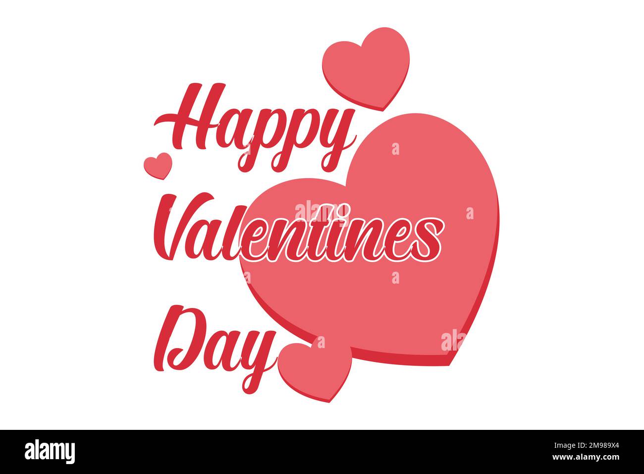 Happy Valentines Day typography poster with handwritten calligraphy ...