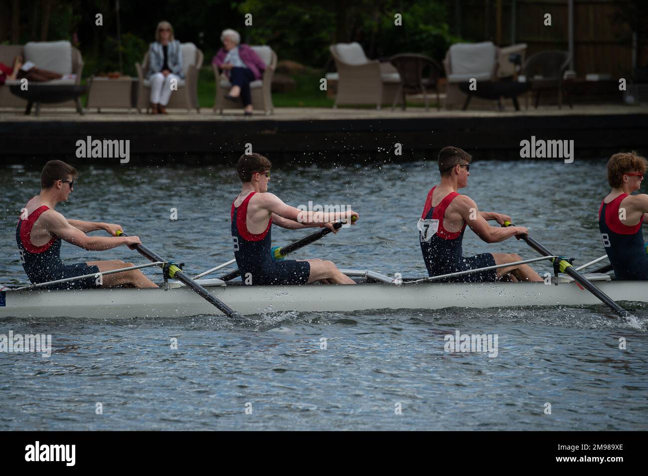 Marlow, Buckinghamshire, UK. 11th June, 2022. A busy day of rowing