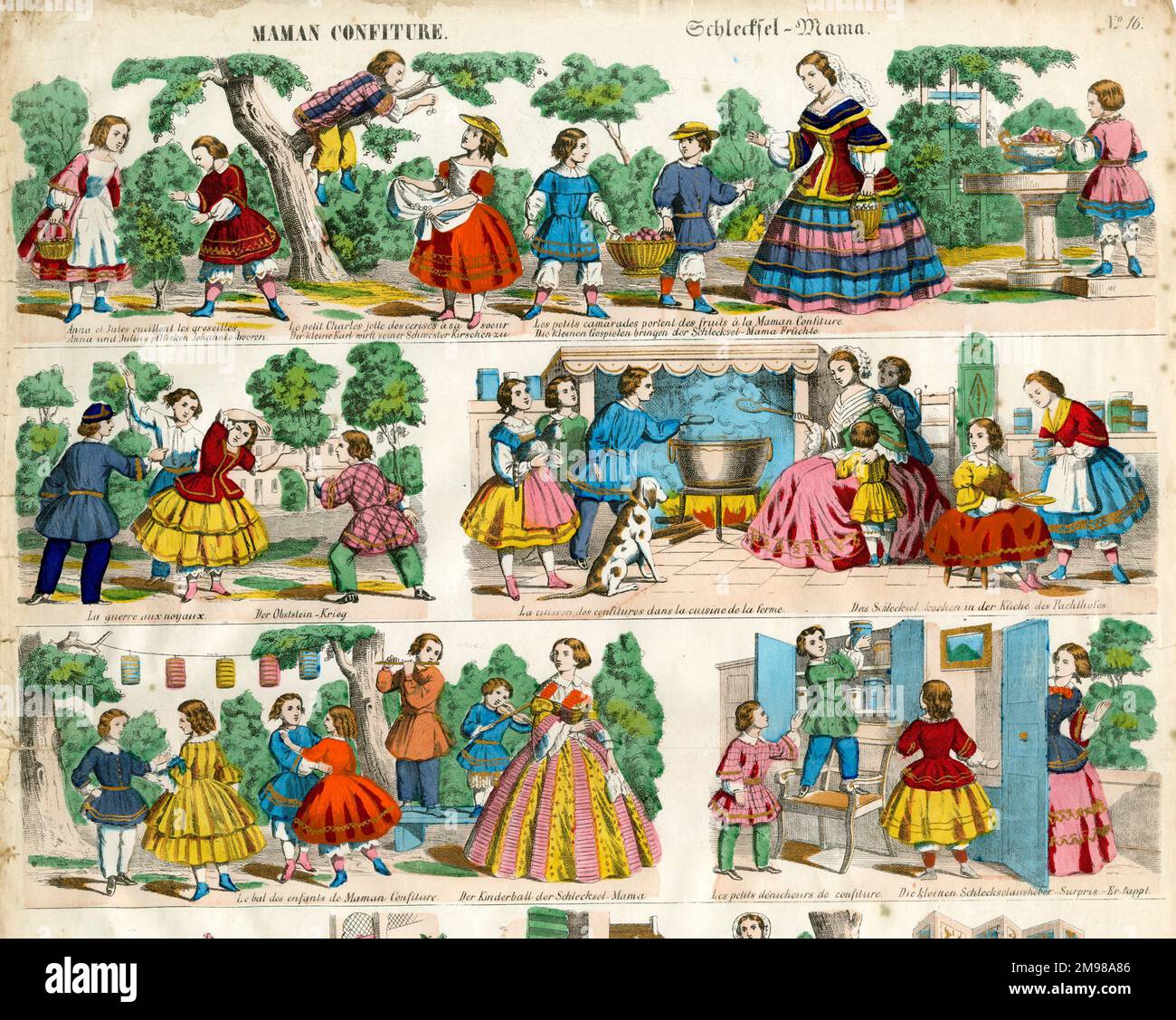 Maman confiture (Schlecksel-Mama) -- mother makes jam.   (1 of 2) Stock Photo