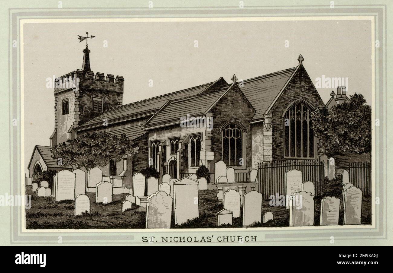 St Nicholas' Church, Brighton, Sussex. Stock Photo