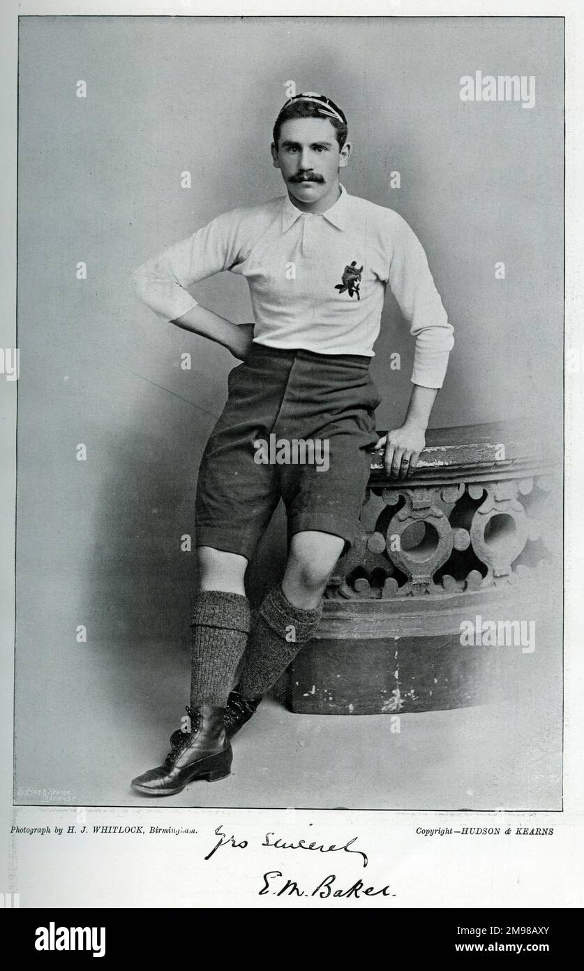 Rev E M Baker, England international rugby player who also played for Birmingham Moseley and Oxford University. Stock Photo