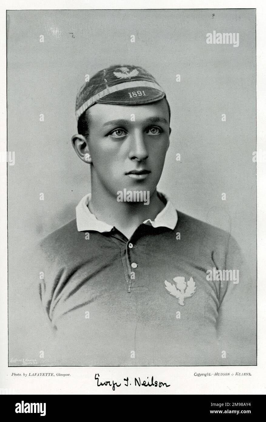 George T Neilson, Scottish rugby player.  He played for Scotland, as well as the West of Scotland FC. He was also a president of the Scottish Rugby Union. Stock Photo
