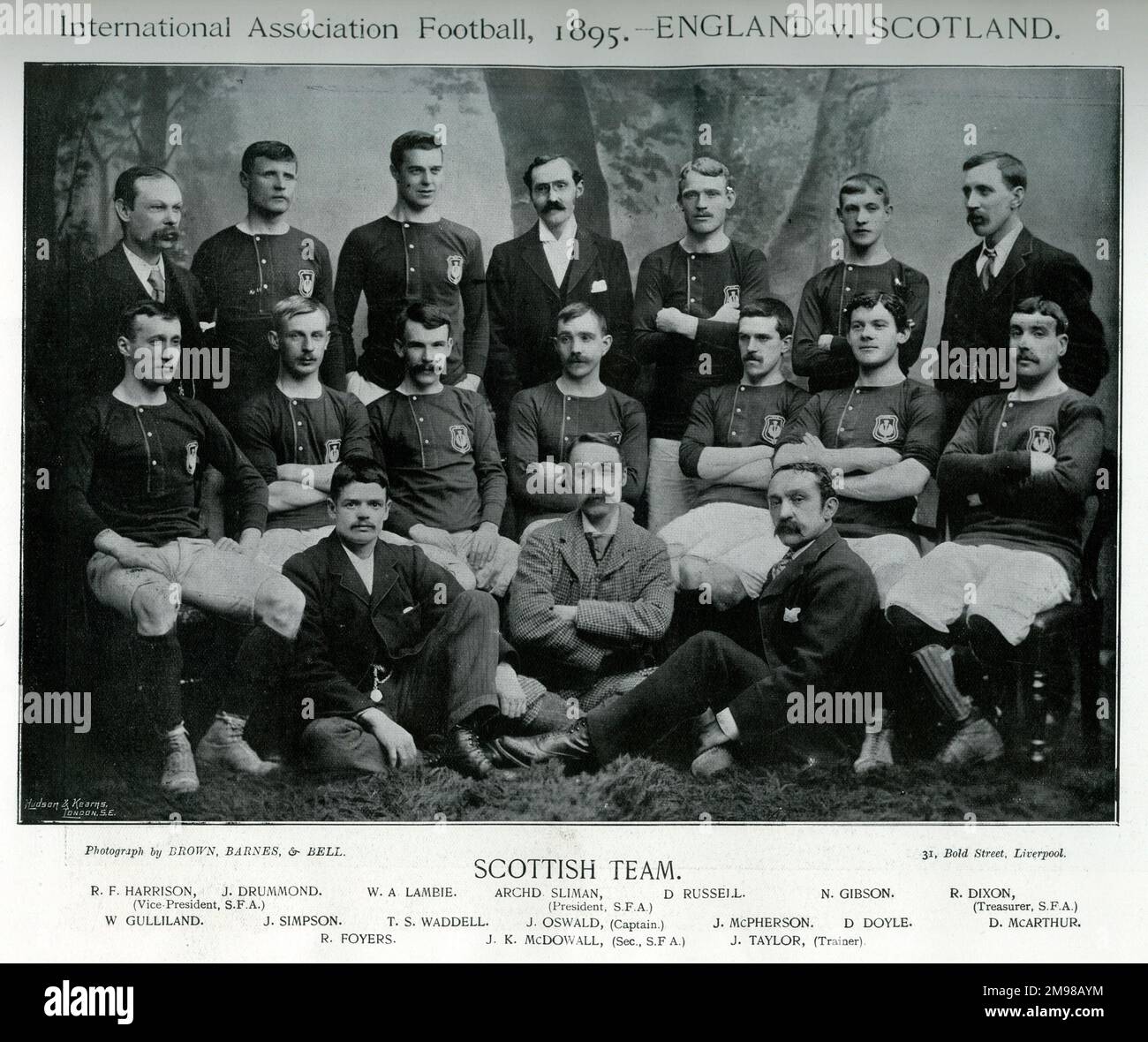 Scottish international association football team 1895 time played