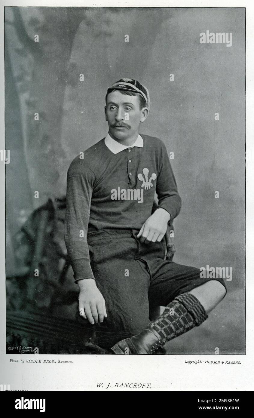 William John 'Billy' Bancroft (1871-1959), Welsh-born international rugby player who played for Swansea and Wales.  He also played county cricket for Glamorgan. Stock Photo