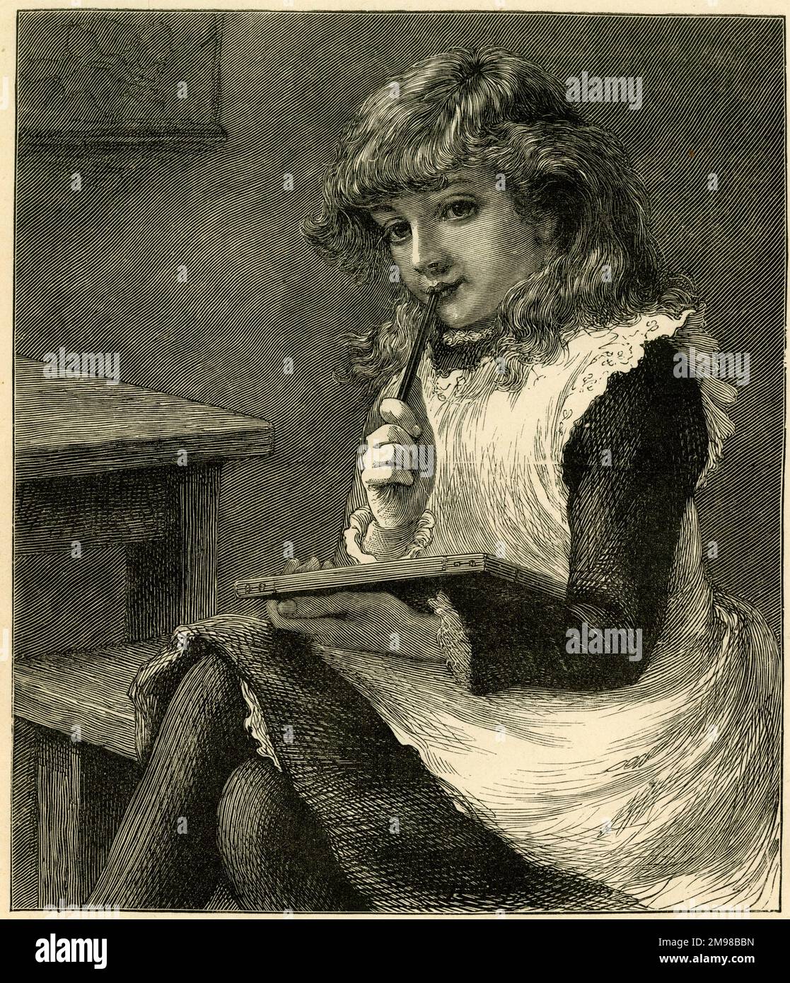 Victorian school children slate hi-res stock photography and images - Alamy