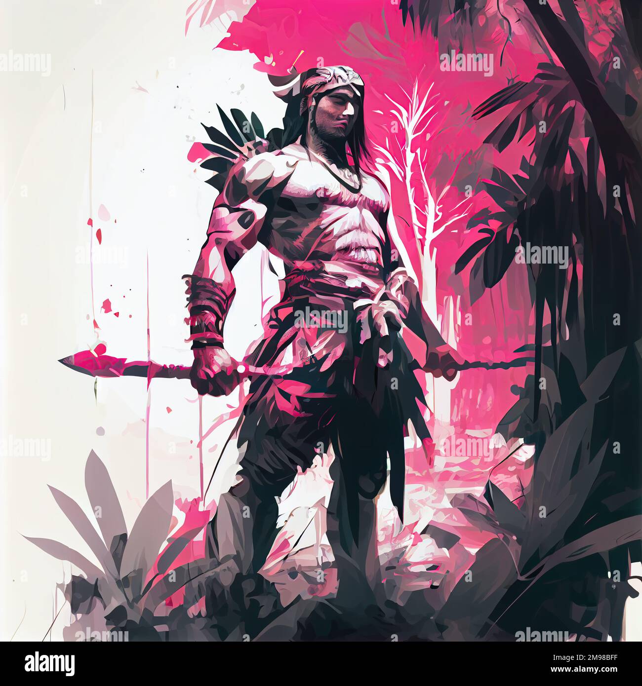 Beautiful painting young indian warrior hi-res stock photography and ...