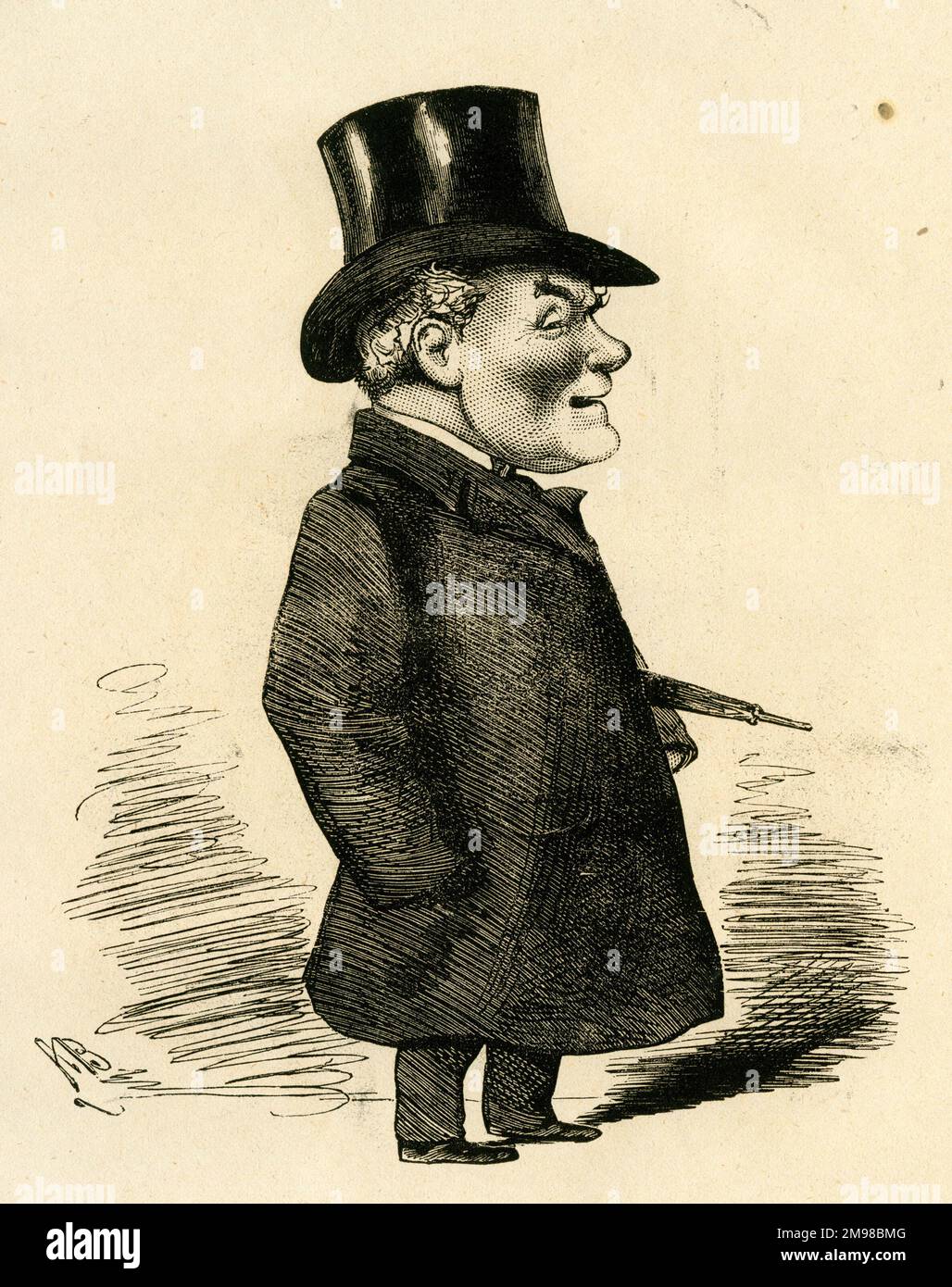 Cartoon, Henry Jameson Turner -- A Strand Veteran. He was the longest-serving actor at the Strand Theatre, London, and also ran a theatrical agency. Stock Photo