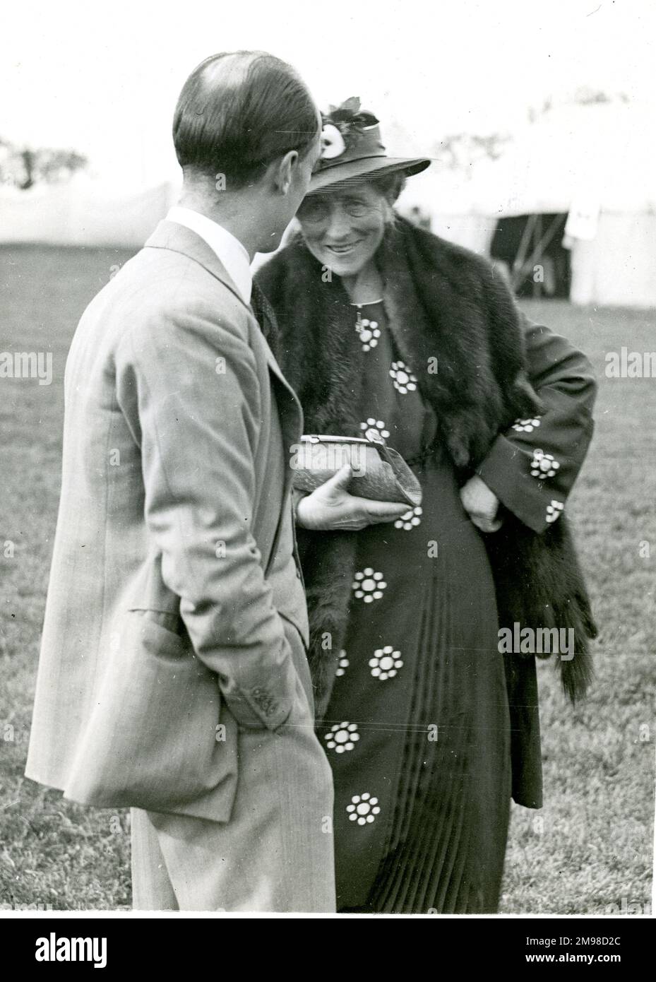 The Duchess of Bedford at the 1936 Royal Aeronautical Society Garden