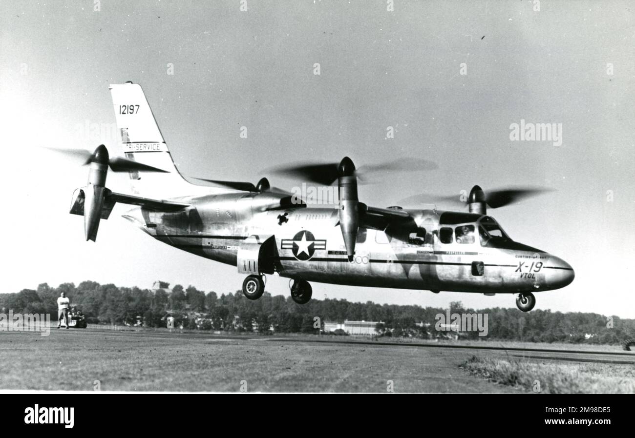 The first Curtiss-Wright X-19, 62-12197. Stock Photo