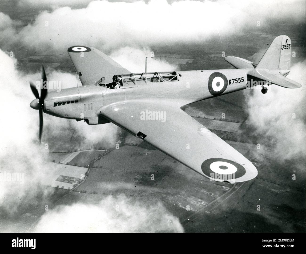 The second prototype Fairey P4/34 day bomber, K7555. Stock Photo
