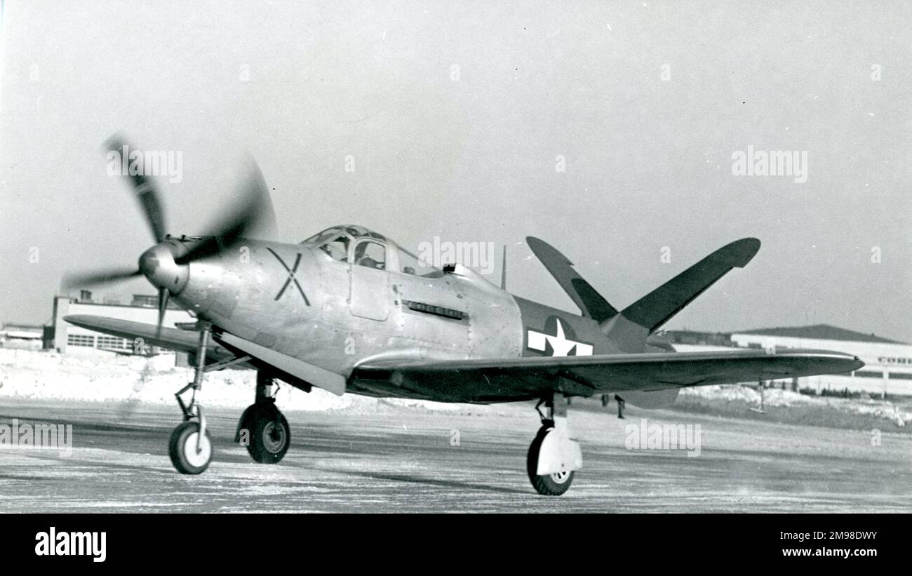 Bell P63 Kingcobra fitted experimentally with a butterfly tail Stock Photo Alamy