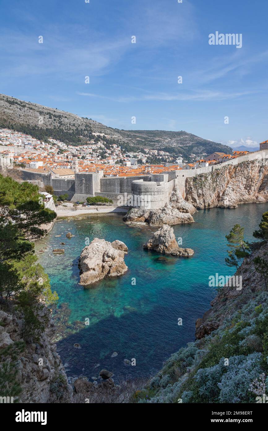 Magnificent Bokar fortress located in Dubrovnik on a beautiful sunny day, Croatia, Europe. Stock Photo