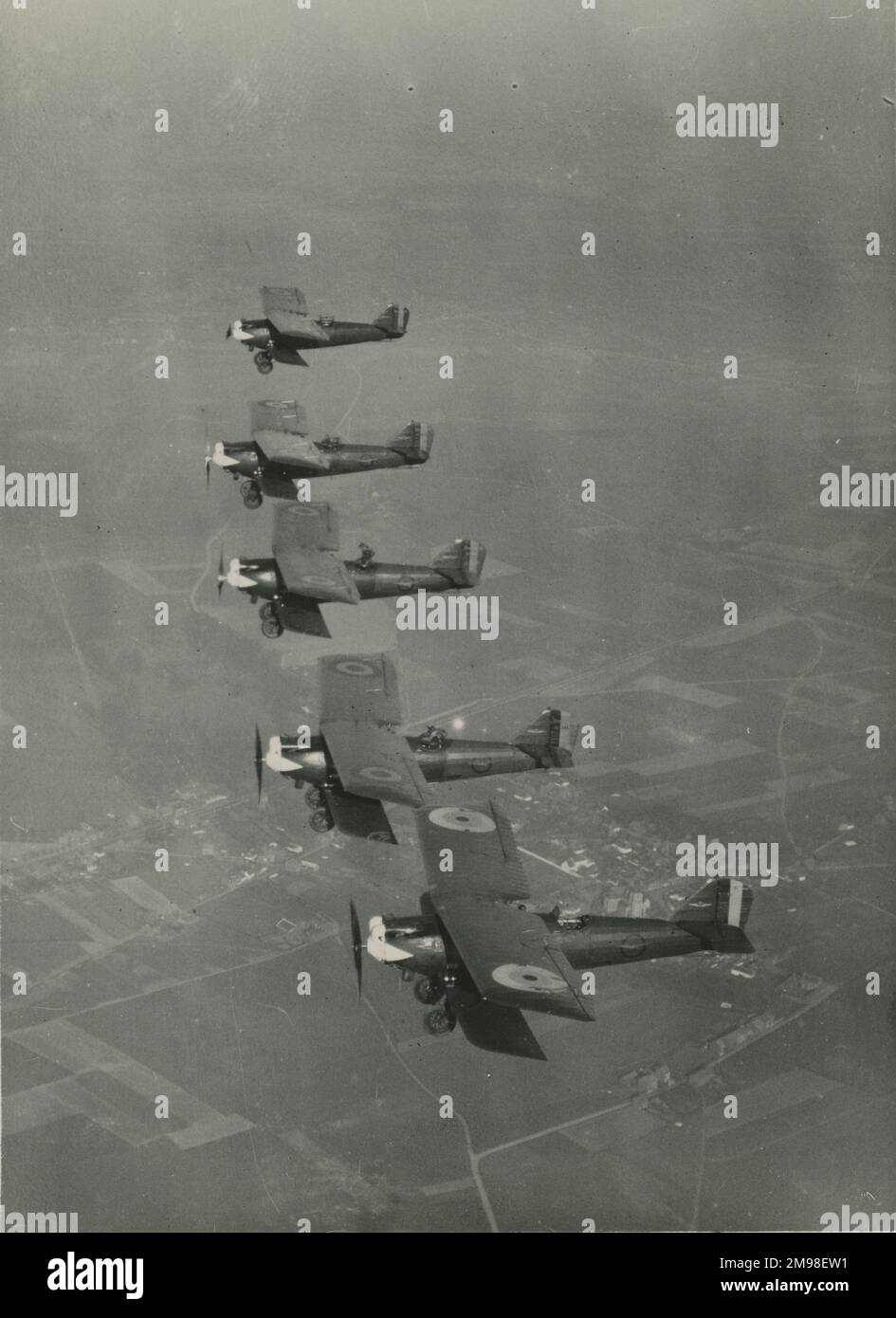 Five Breguet Br19As of the Belgian Air Force. Stock Photo