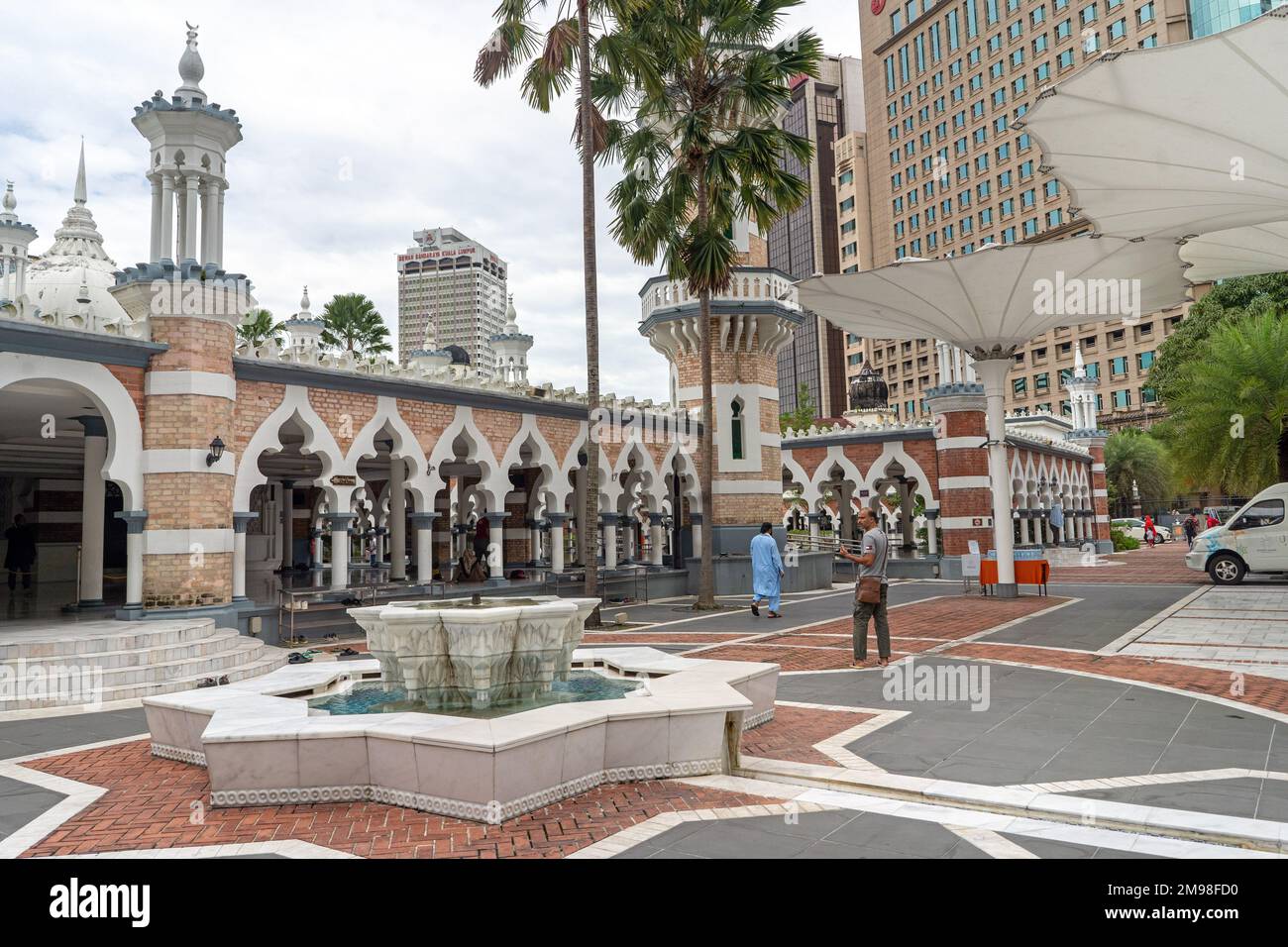 Kuala Lumpur, Malaysia - DEcember 15th, 2022 - Masjid Jamek Mosque Stock Photo