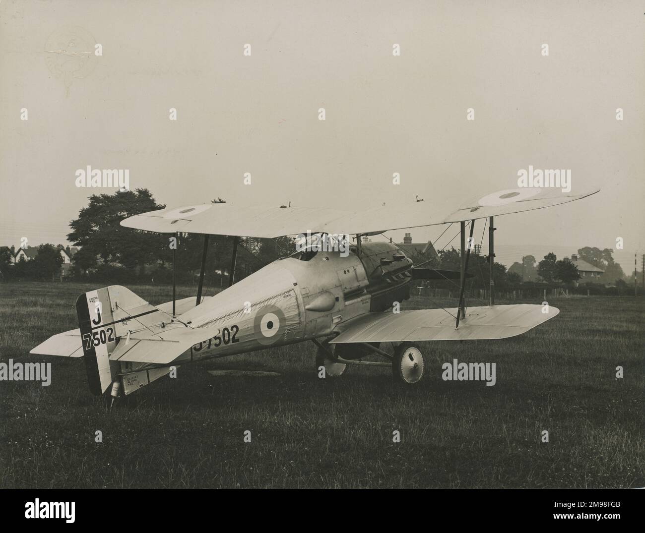 The second Gloster Gorcock, J7502, with a Grebe-type tale unit. Stock Photo
