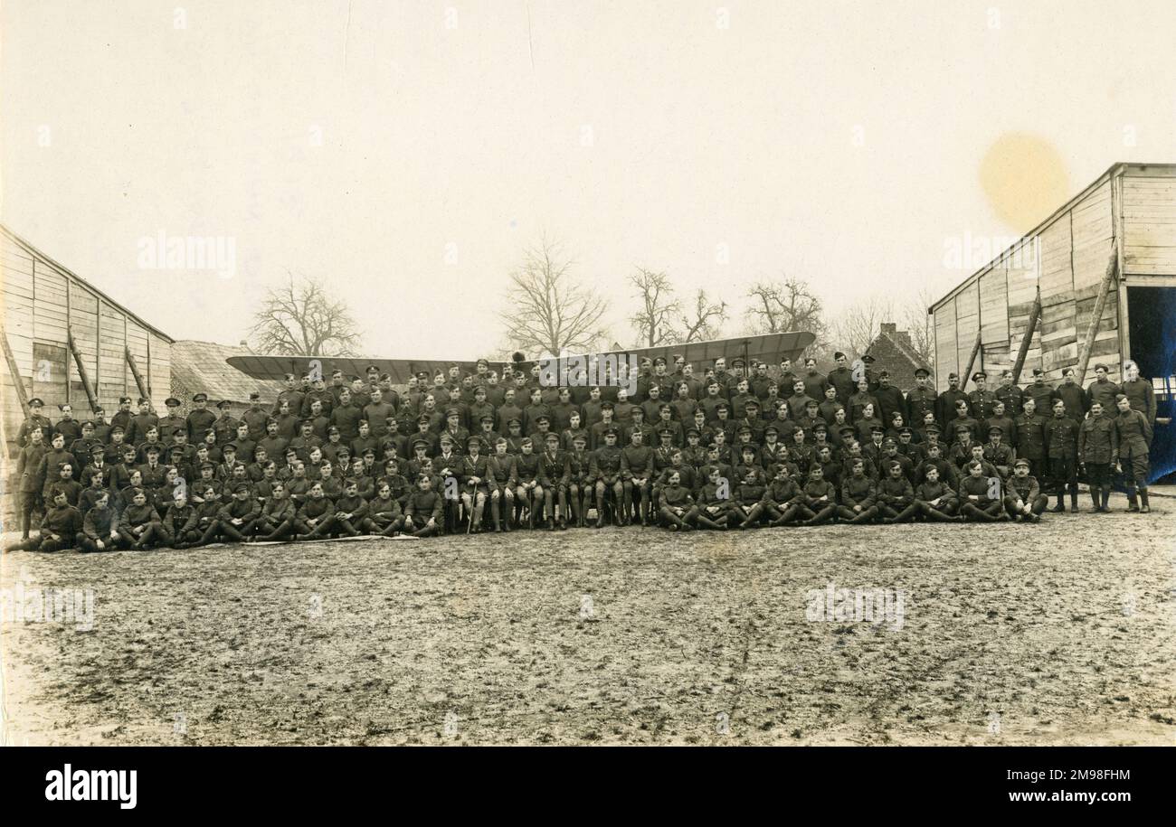 No.2 Squadron on a German aerodrome in 1918. Stock Photo