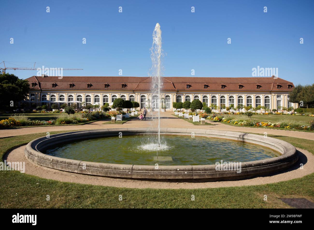 Germany - Bayern - Ansbach: Orangerie of the Palace (AD 1713) - fountain. Stock Photo