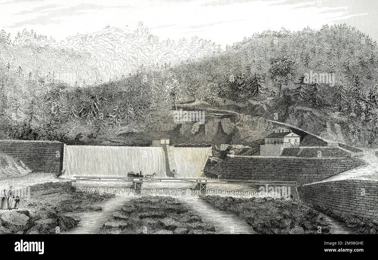 View below the Croton Dam. The Croton aqueduct was built 183742 to