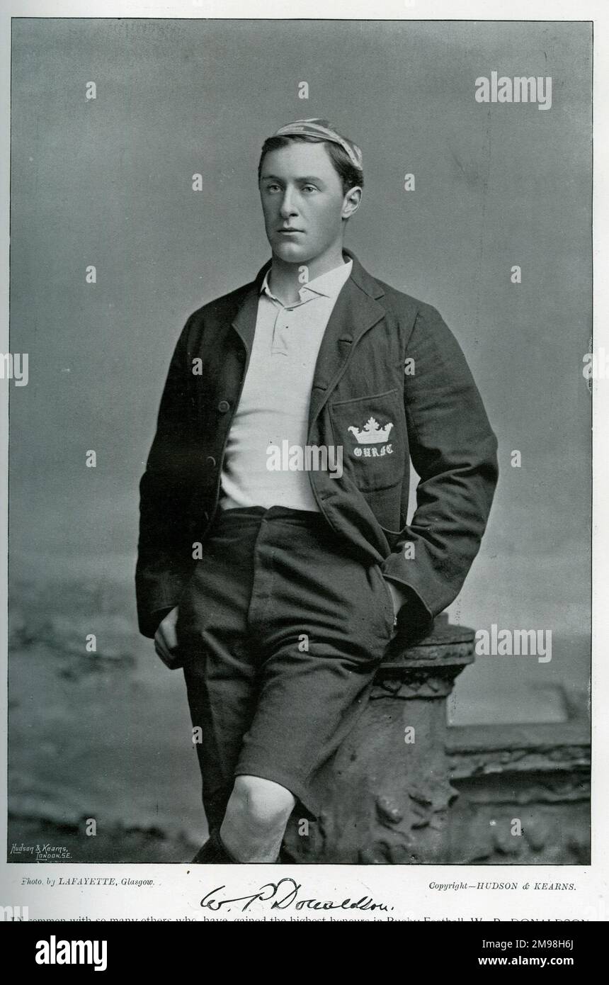 W P Donaldson, Scottish International Rugby player. Stock Photo