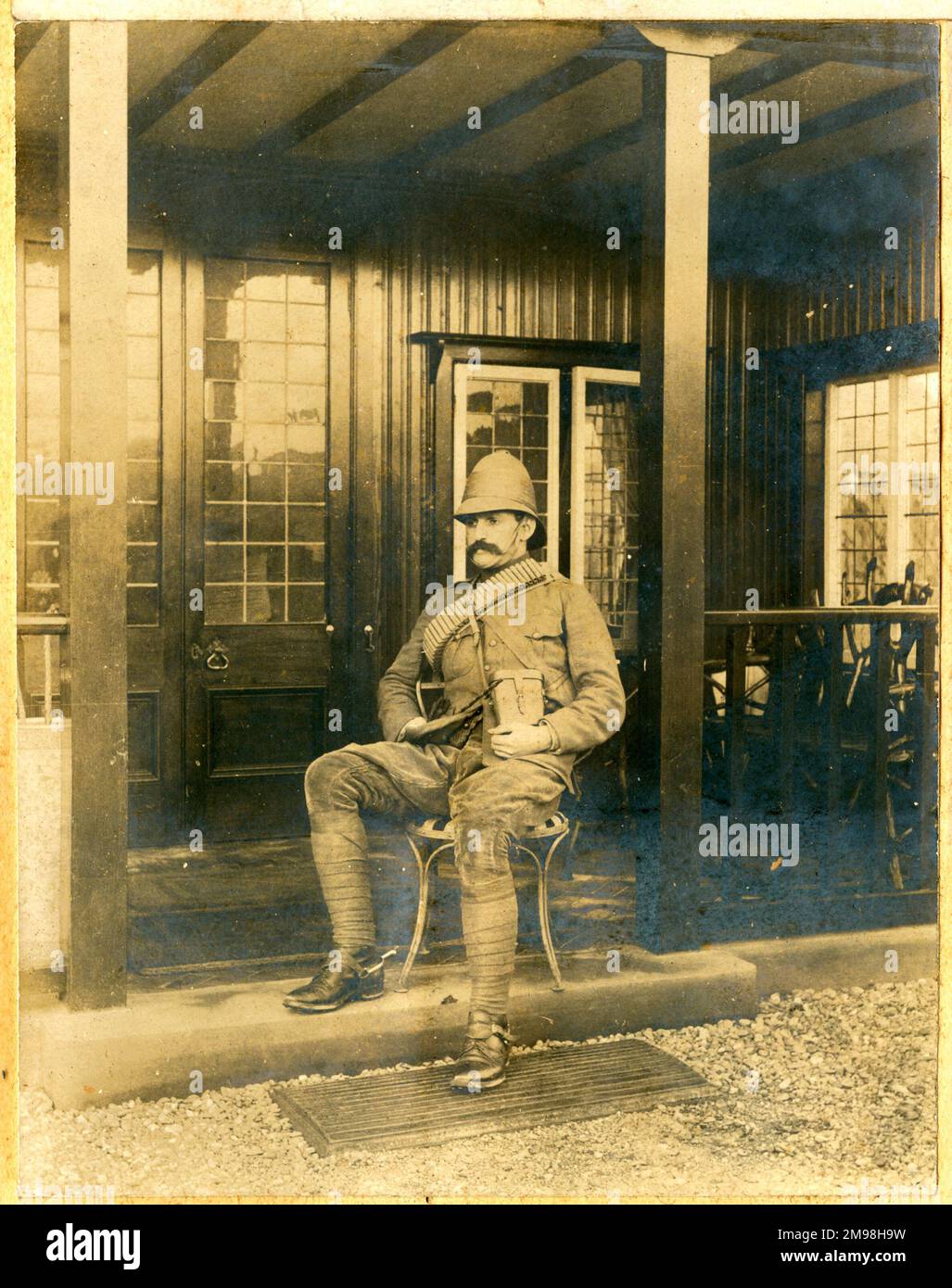 George Coulson, Imperial Yeomanry, while serving in the Boer War, South Africa. He died of malaria on 7 June 1901. Stock Photo