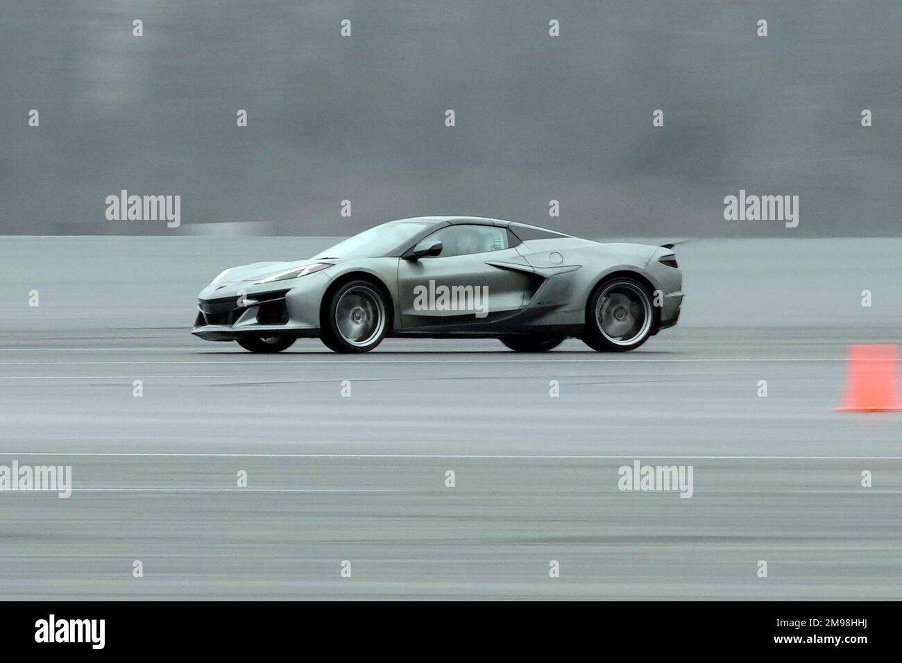 The 2024 Corvette E Ray is test driven Thursday Jan. 12 2023